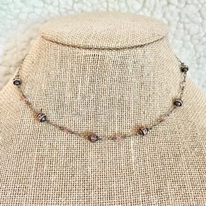 Vintage Liz Paiacios SF Pink Swarovski Crystal Necklace